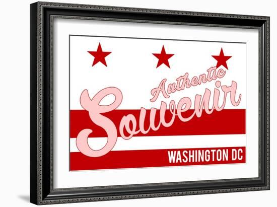 Visited Washington DC - Authentic Souvenir-Lantern Press-Framed Art Print