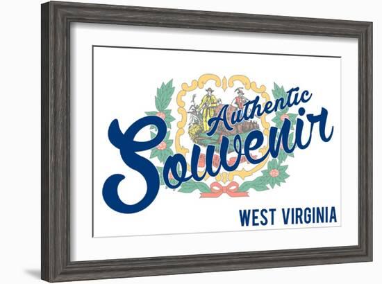 Visited West Virginia - Authentic Souvenir-Lantern Press-Framed Art Print