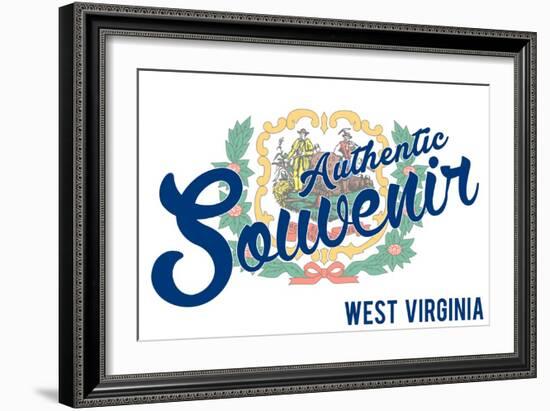 Visited West Virginia - Authentic Souvenir-Lantern Press-Framed Art Print