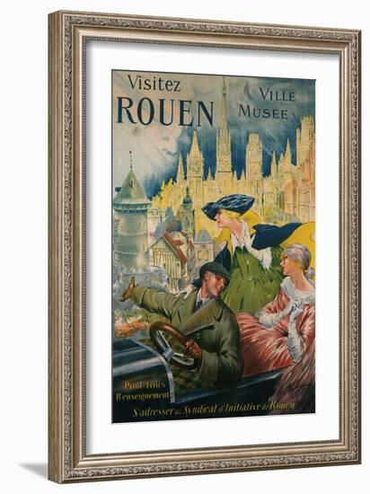 Visitez Rouen, circa 1910-P. Bonnet-Framed Giclee Print