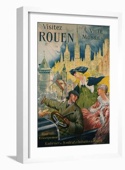 Visitez Rouen, circa 1910-P. Bonnet-Framed Giclee Print