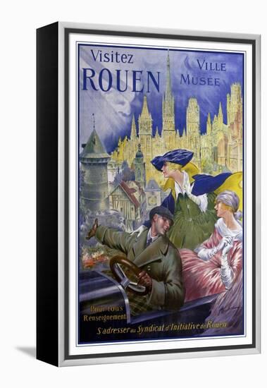 Visitez Rouen, French Vintage Poster Bonnet, Visitez Rouen 1910-Vintage Lavoie-Framed Premier Image Canvas