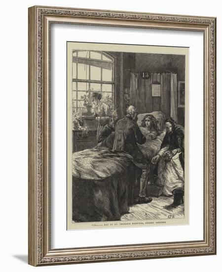 Visiting Day at St Thomas's Hospital, Surrey Gardens-Edward Frederick Brewtnall-Framed Giclee Print