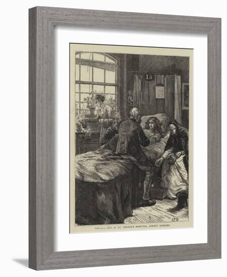 Visiting Day at St Thomas's Hospital, Surrey Gardens-Edward Frederick Brewtnall-Framed Giclee Print