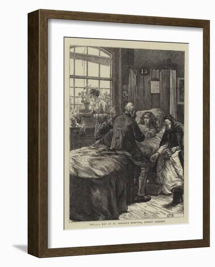 Visiting Day at St Thomas's Hospital, Surrey Gardens-Edward Frederick Brewtnall-Framed Giclee Print