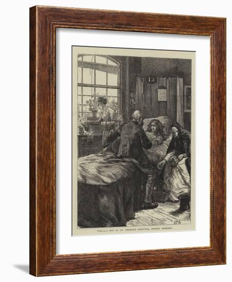 Visiting Day at St Thomas's Hospital, Surrey Gardens-Edward Frederick Brewtnall-Framed Giclee Print