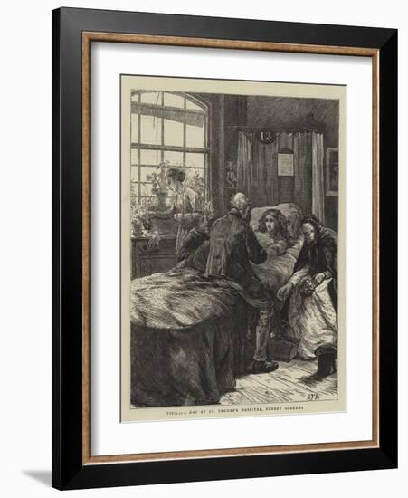 Visiting Day at St Thomas's Hospital, Surrey Gardens-Edward Frederick Brewtnall-Framed Giclee Print