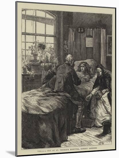 Visiting Day at St Thomas's Hospital, Surrey Gardens-Edward Frederick Brewtnall-Mounted Giclee Print