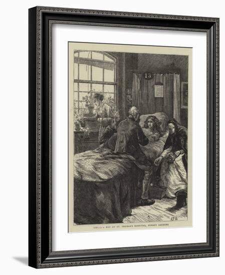 Visiting Day at St Thomas's Hospital, Surrey Gardens-Edward Frederick Brewtnall-Framed Giclee Print