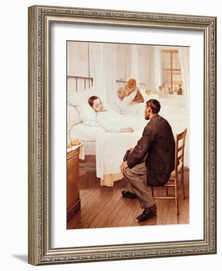 Visiting Day at the Hospital, 1889-Jules Jean Geoffroy-Framed Giclee Print