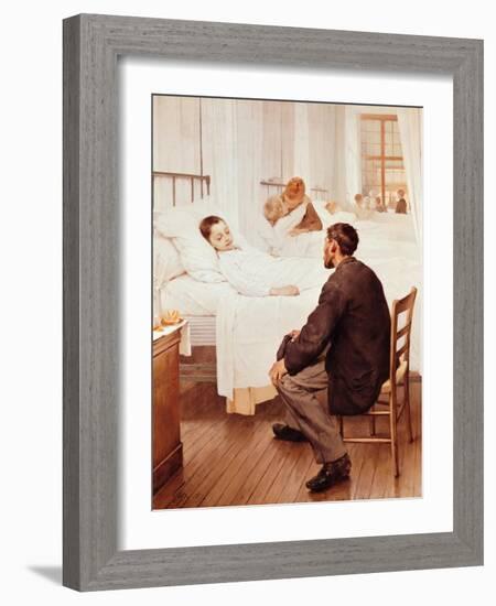 Visiting Day at the Hospital, 1889-Jules Jean Geoffroy-Framed Giclee Print