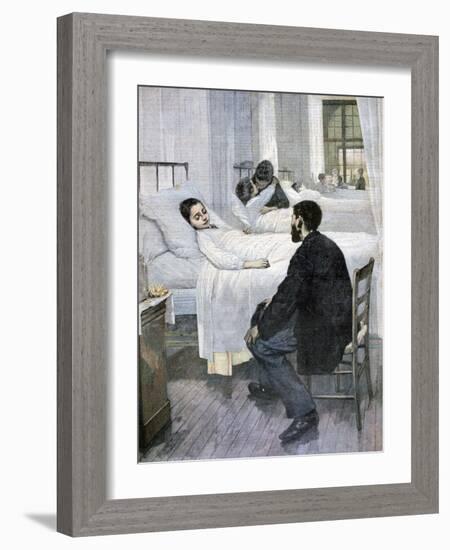 Visiting Day at the Hospital, 1893-Henry Jules Jean Geoffroy-Framed Giclee Print