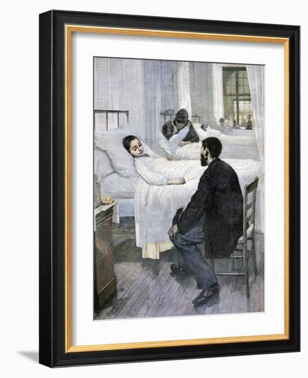 Visiting Day at the Hospital, 1893-Henry Jules Jean Geoffroy-Framed Giclee Print