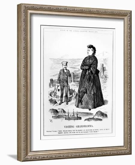 Visiting Grandmamma, Illustration from 'Punch', Published August 3 1889-John Tenniel-Framed Giclee Print