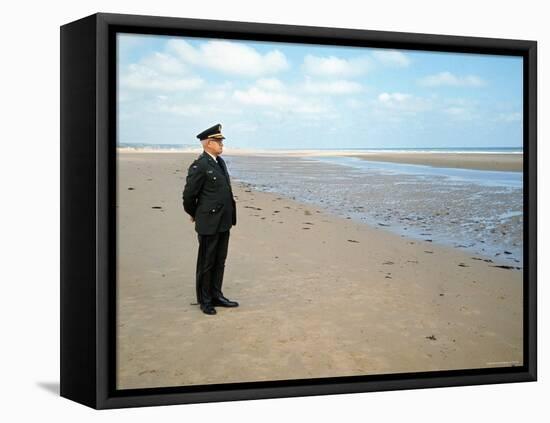 Visiting Normandy For 25th Anniversary D-Day Celebrations is Retired American General Omar Bradley-Bill Ray-Framed Premier Image Canvas
