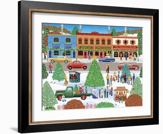 Visiting Santa-Mark Frost-Framed Giclee Print