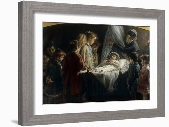 Visiting the Dead Little Girl (Visita Alla Piccola Morta)-Demetrio Cosola-Framed Giclee Print