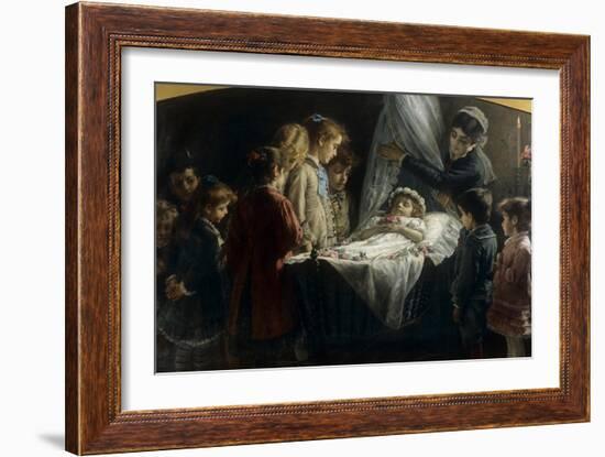 Visiting the Dead Little Girl (Visita Alla Piccola Morta)-Demetrio Cosola-Framed Giclee Print