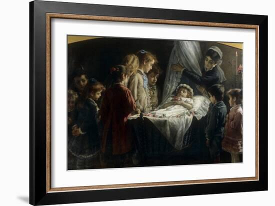 Visiting the Dead Little Girl (Visita Alla Piccola Morta)-Demetrio Cosola-Framed Giclee Print