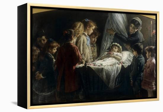 Visiting the Dead Little Girl (Visita Alla Piccola Morta)-Demetrio Cosola-Framed Premier Image Canvas