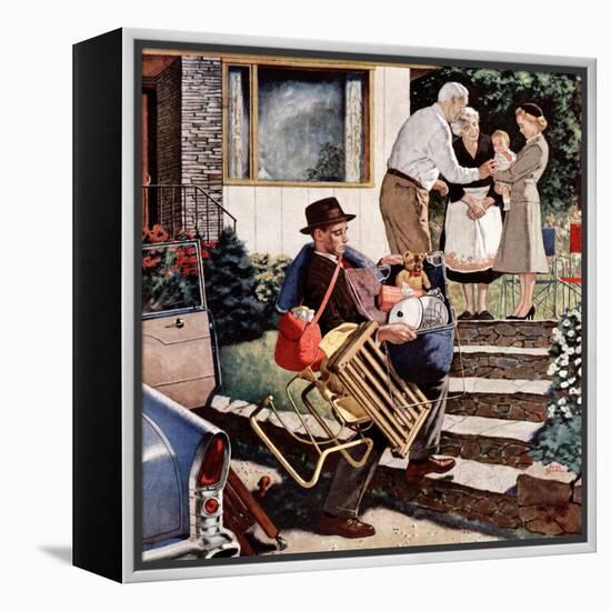 "Visiting the Grandparents", August 3, 1957-Amos Sewell-Framed Premier Image Canvas