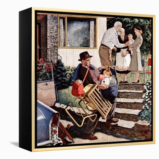 "Visiting the Grandparents", August 3, 1957-Amos Sewell-Framed Premier Image Canvas