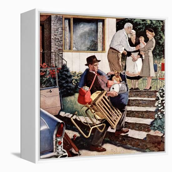 "Visiting the Grandparents", August 3, 1957-Amos Sewell-Framed Premier Image Canvas
