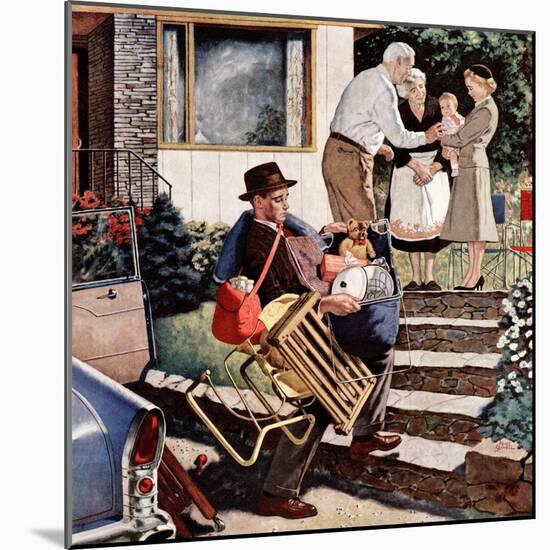 "Visiting the Grandparents", August 3, 1957-Amos Sewell-Mounted Giclee Print