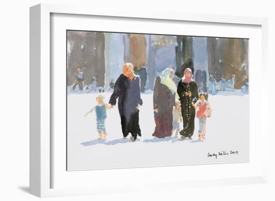 Visiting the Mosque, Damascus, Syria, 2019 (W/C on Paper)-Lucy Willis-Framed Giclee Print