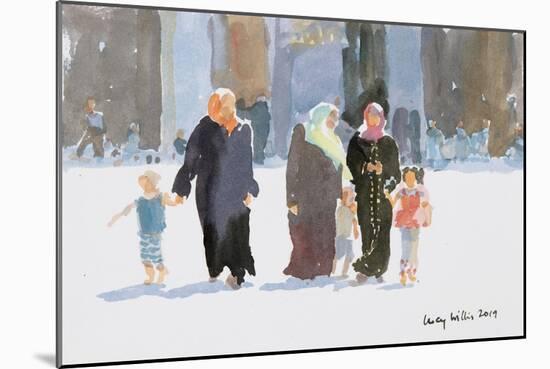 Visiting the Mosque, Damascus, Syria, 2019 (W/C on Paper)-Lucy Willis-Mounted Giclee Print