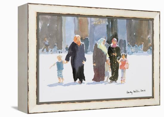 Visiting the Mosque, Damascus, Syria, 2019 (W/C on Paper)-Lucy Willis-Framed Premier Image Canvas