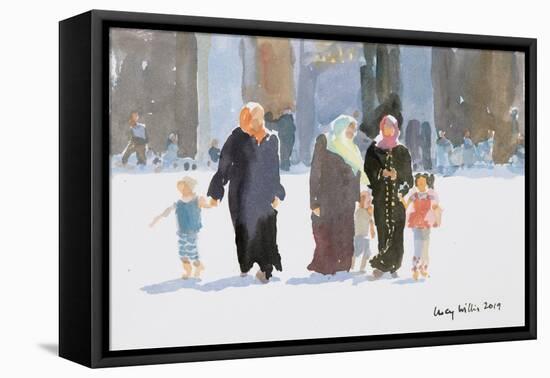 Visiting the Mosque, Damascus, Syria, 2019 (W/C on Paper)-Lucy Willis-Framed Premier Image Canvas
