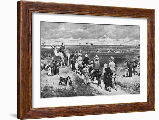 Visiting the Pyramids-Walter Paget-Framed Art Print