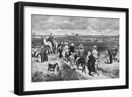 Visiting the Pyramids-Walter Paget-Framed Art Print