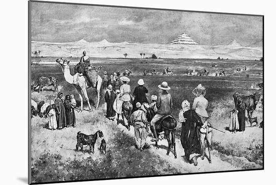 Visiting the Pyramids-Walter Paget-Mounted Art Print