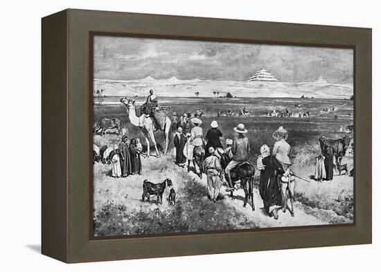 Visiting the Pyramids-Walter Paget-Framed Stretched Canvas