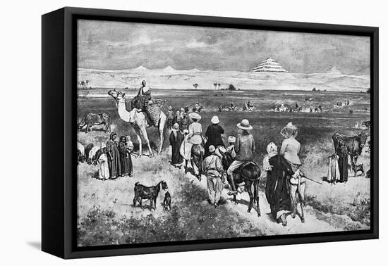 Visiting the Pyramids-Walter Paget-Framed Stretched Canvas