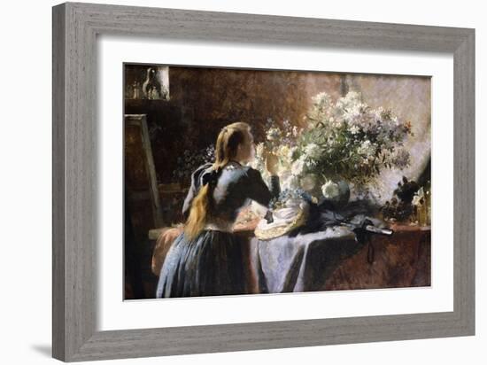 Visiting the Studio-Frans Mortelmans-Framed Giclee Print