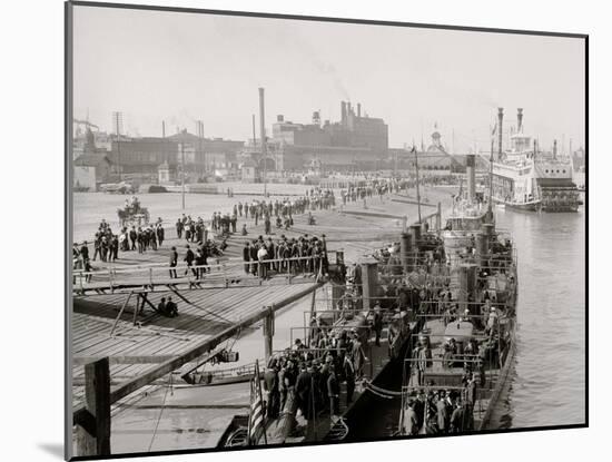 Visiting the Torpedo Boats, New Orleans, La.-null-Mounted Photo