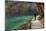 Visitor on Wooden Walkway Path over Crystal Clear Waters of Plitvice Lakes National Park-Simon Montgomery-Mounted Photographic Print