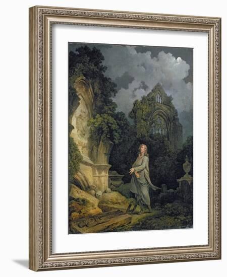 Visitor to a Moonlit Churchyard, 1790-Philip James Loutherbourg-Framed Giclee Print