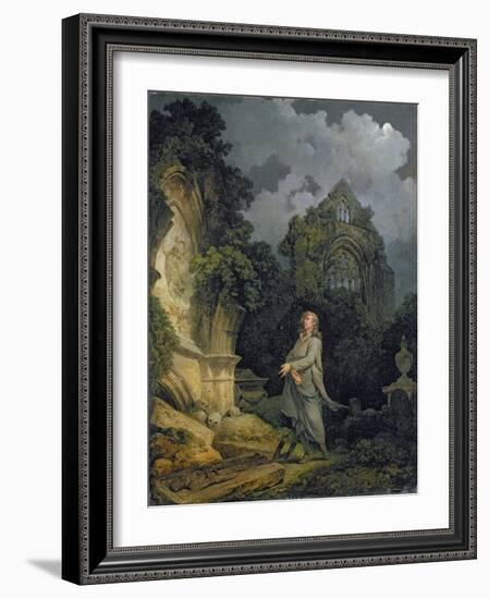 Visitor to a Moonlit Churchyard, 1790-Philip James Loutherbourg-Framed Giclee Print