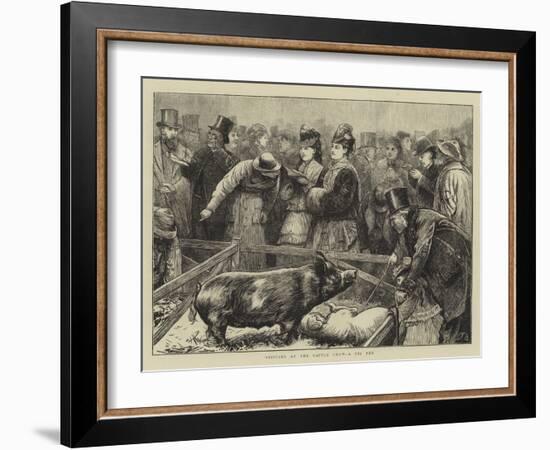 Visitors at the Cattle Show, a Pig Pen-Edward Frederick Brewtnall-Framed Giclee Print
