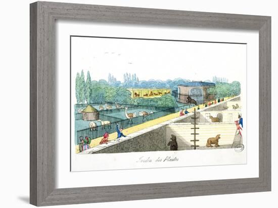 Visitors at the Jardin De Plantes, Paris, from 'De Paris a Douvres' by Roger Bookem, 1822-null-Framed Giclee Print