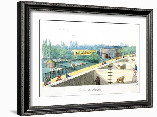 Visitors at the Jardin De Plantes, Paris, from 'De Paris a Douvres' by Roger Bookem, 1822-null-Framed Giclee Print