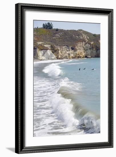 Visitors Enjoying the Ocean, Avila Beach, California, USA-Cindy Miller Hopkins-Framed Photographic Print