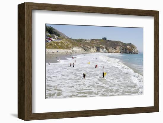 Visitors Enjoying the Ocean, Avila Beach, California, USA-Cindy Miller Hopkins-Framed Photographic Print