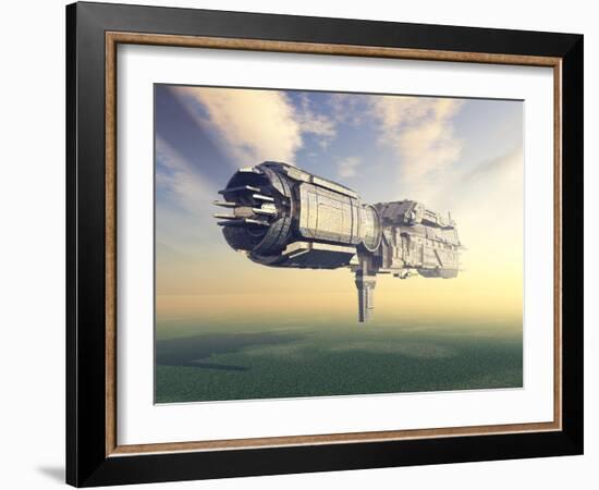 Visitors from Space-MIRO3D-Framed Art Print
