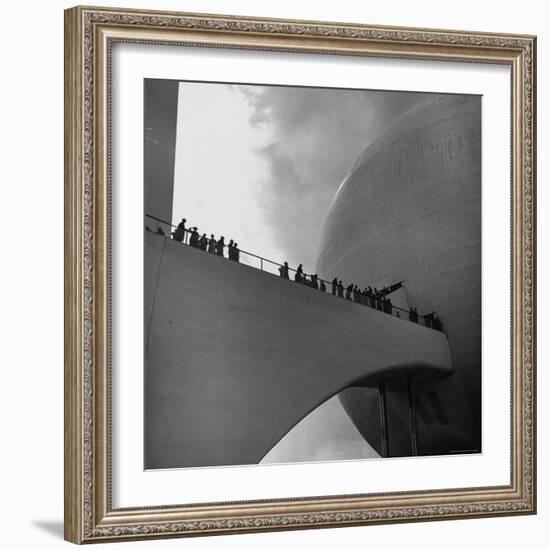 Visitors Inspect Democracity, The City of Tomorrow, at the New York World's Fair-David Scherman-Framed Photographic Print