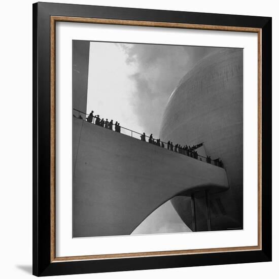 Visitors Inspect Democracity, The City of Tomorrow, at the New York World's Fair-David Scherman-Framed Photographic Print